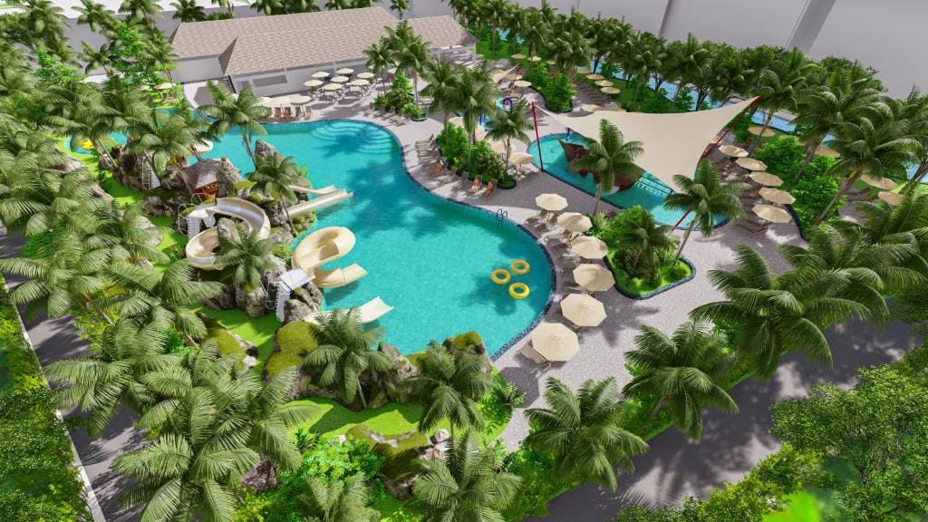 paradisus by meliá bali baseny na zewnątrz z lotu ptaka