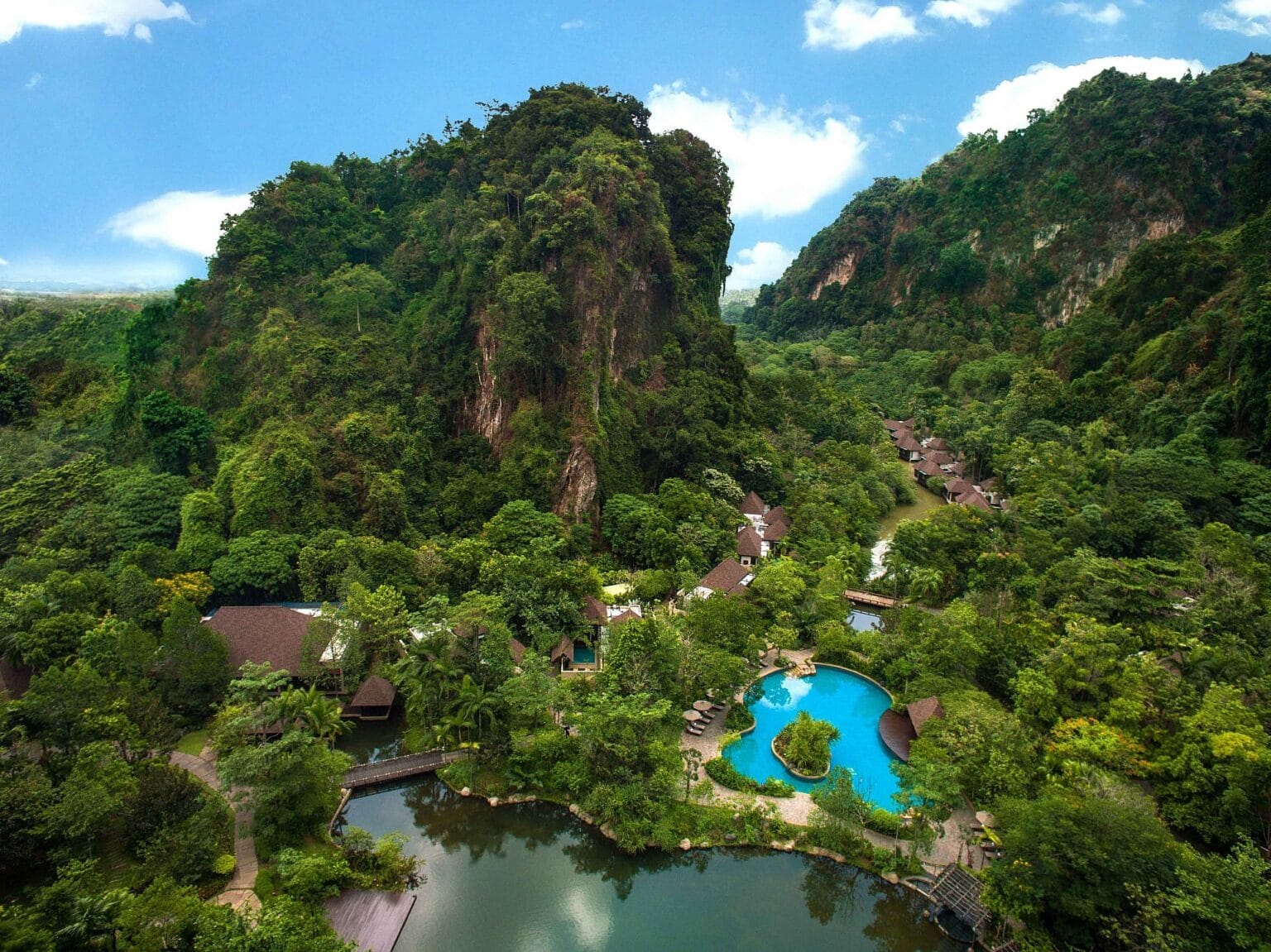 the banjaran hotsprings retreat aerial view of the banjaran