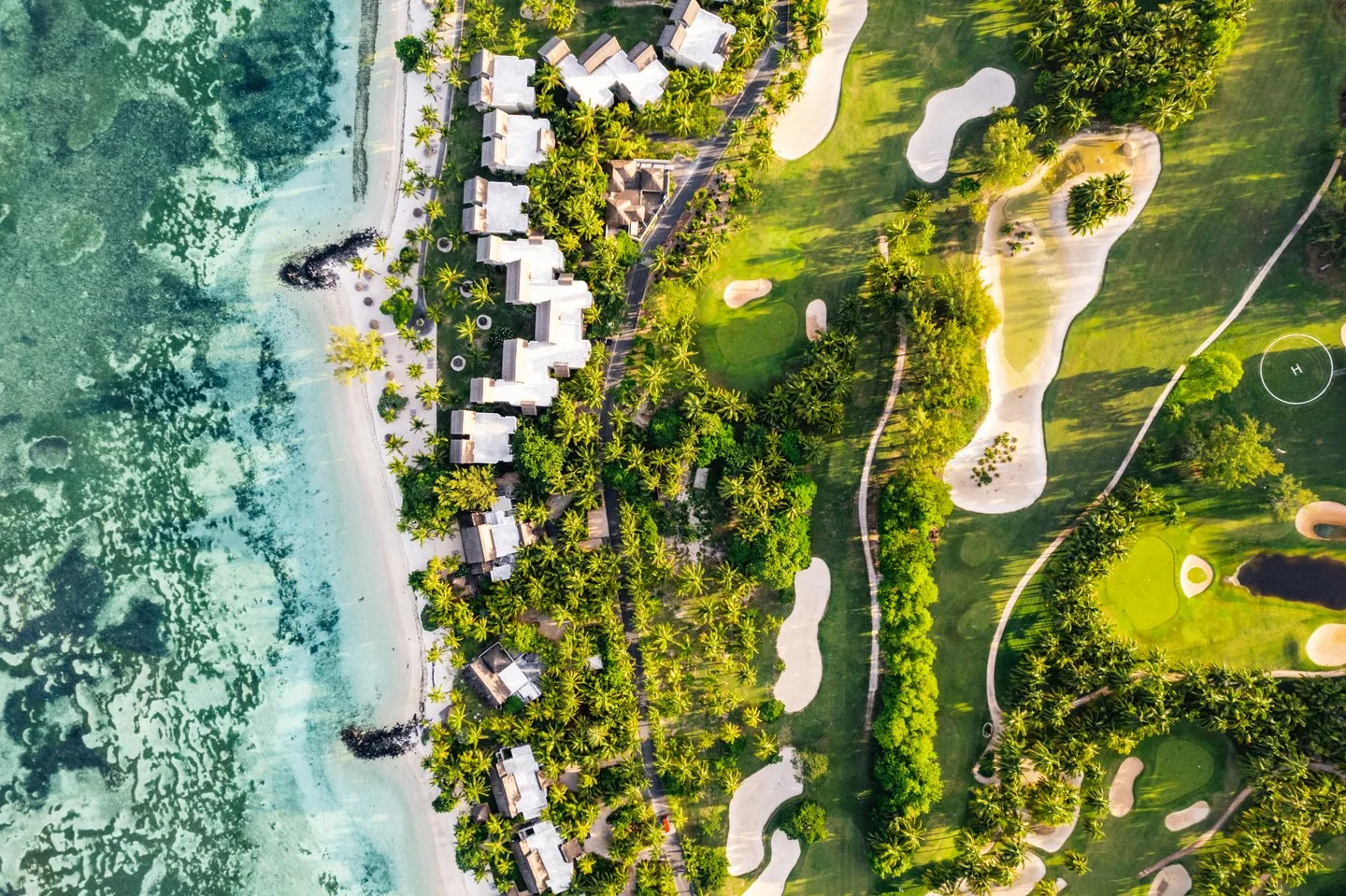 Paradis Beachcomber Golf Bird's Eye View