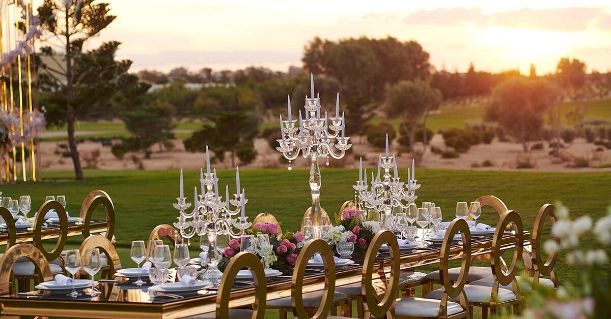 address marassi golf resort outdoor wedding setup