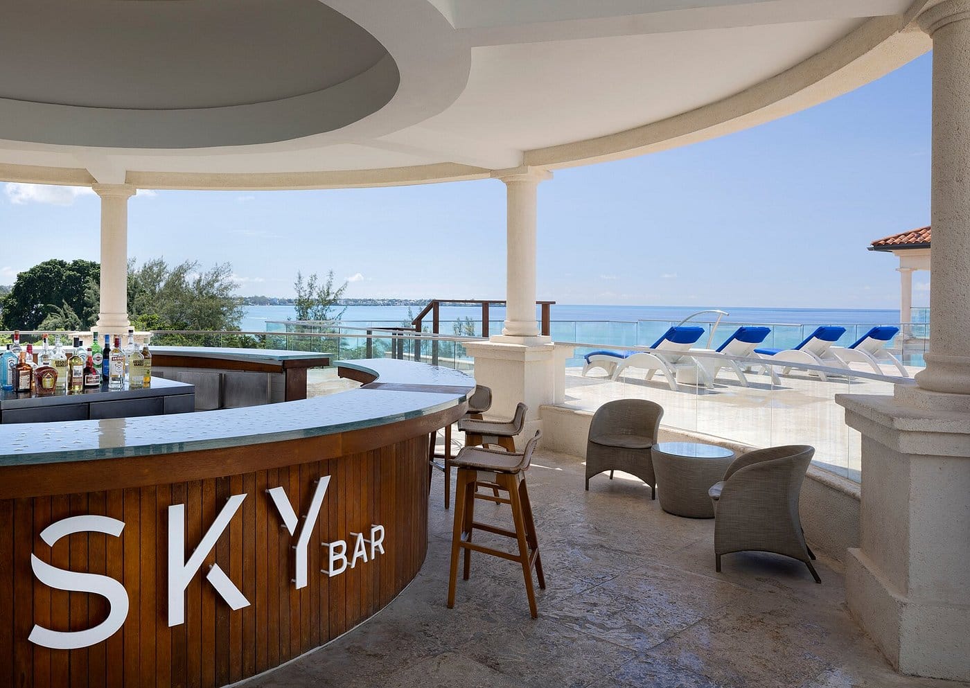 sandals royal barbados carter sky bar