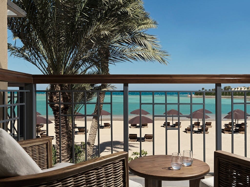 the chedi el gouna beach front terrace
