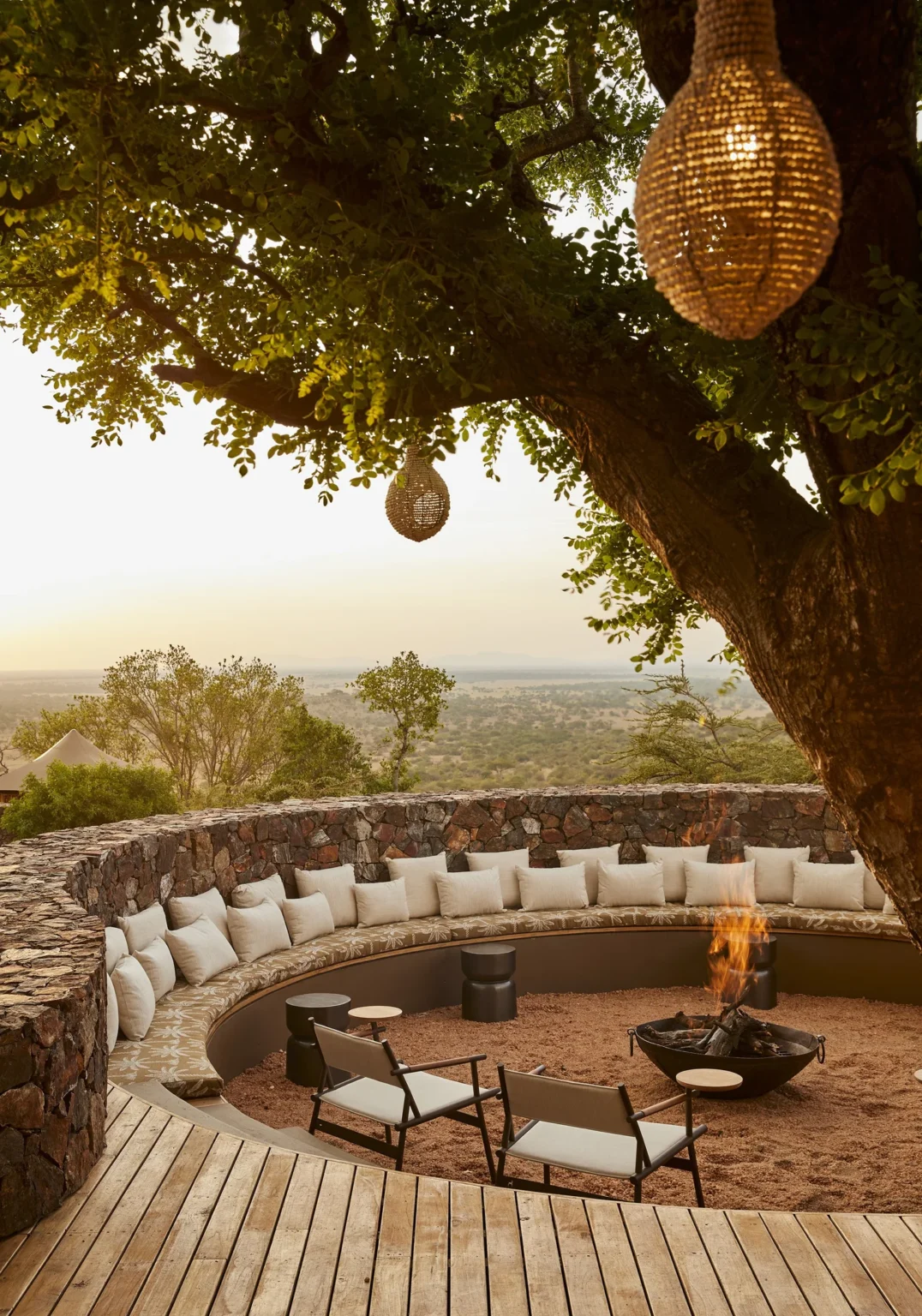 laba grumeti art lodge ognisko