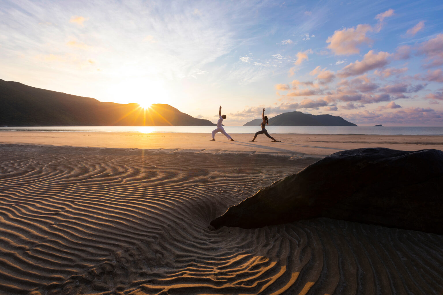 1. yoga on the beach