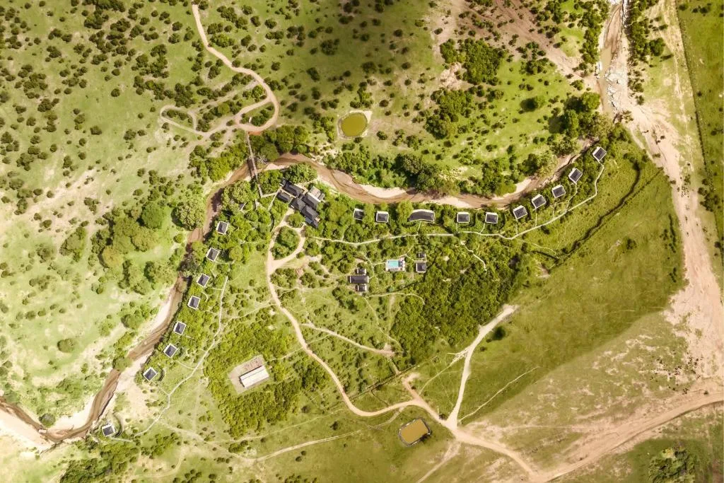 jw marriott masai mara lodge obiekt i przyroda wokół z lotu ptaka