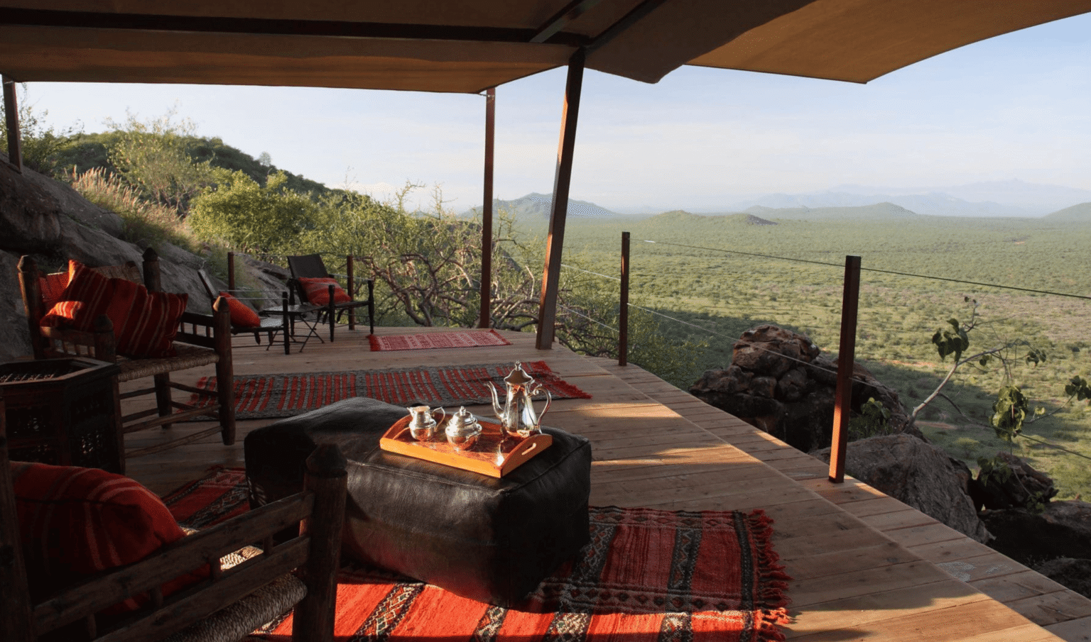 Base Camp Saruni Samburu widok z namiotu