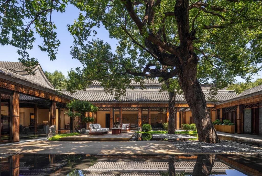 mandarin oriental qianmen beijing budynek hotelowy