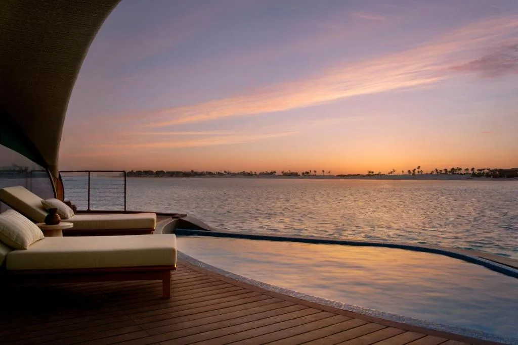 nujuma a ritz carlton reserve sunset pool terrace