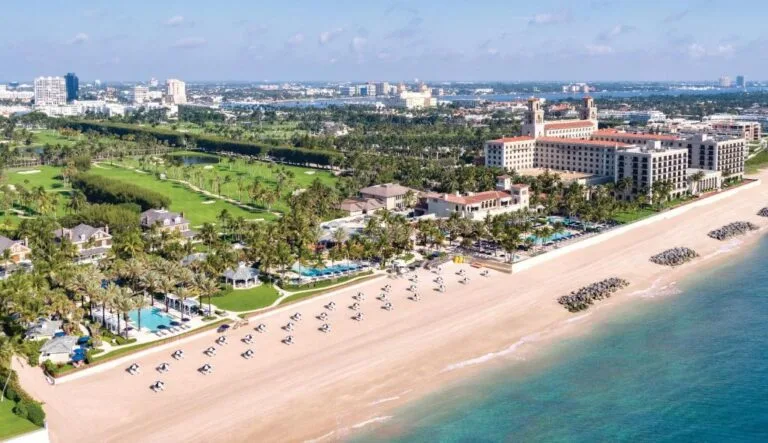 the breakers palm beach plaża - z widokiem na resort z lotu ptaka
