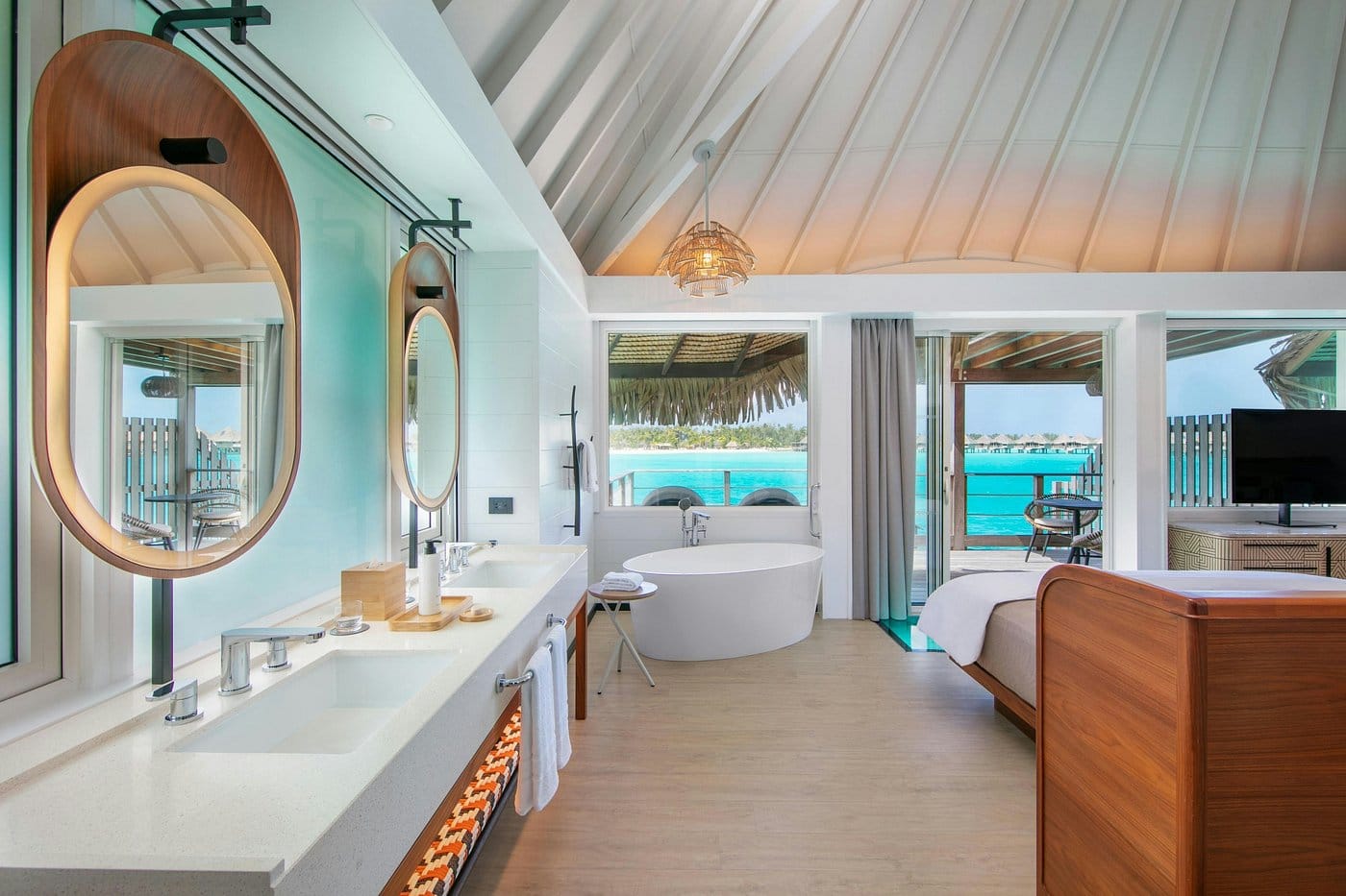 bathroom overwater bungalow