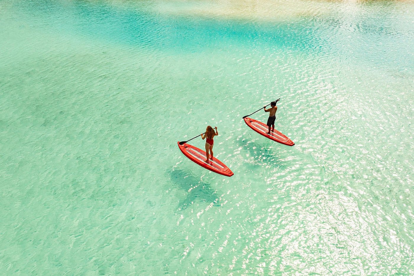 paddleboard in the lagoon