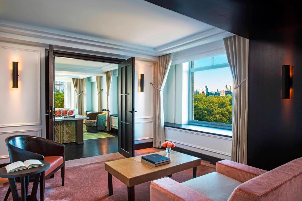 the ritz carlton new york central park salon z widokiem na central park