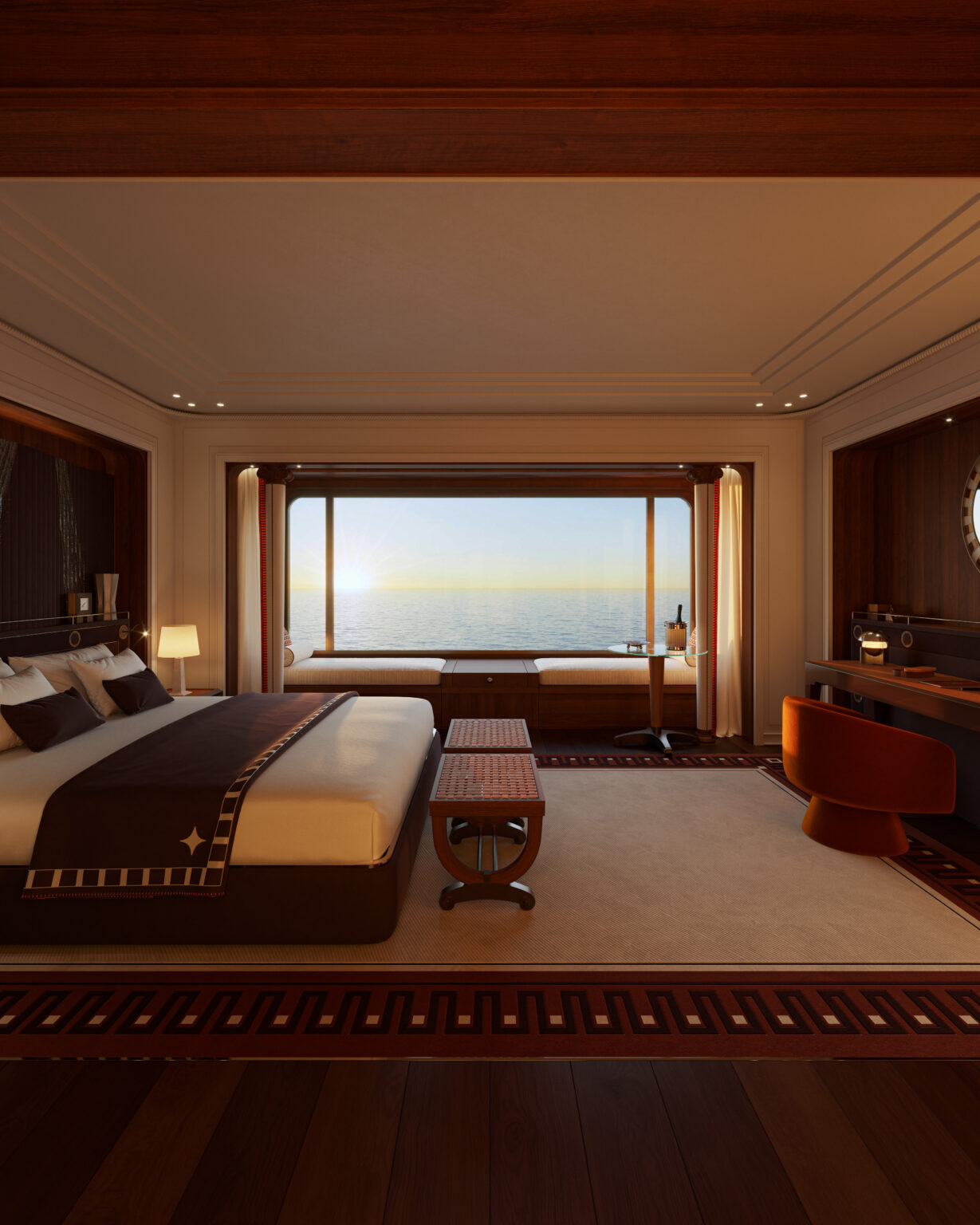 orientexpress sailingyachts corinthian suites panoramique bedroom view rendering 2025 (1)