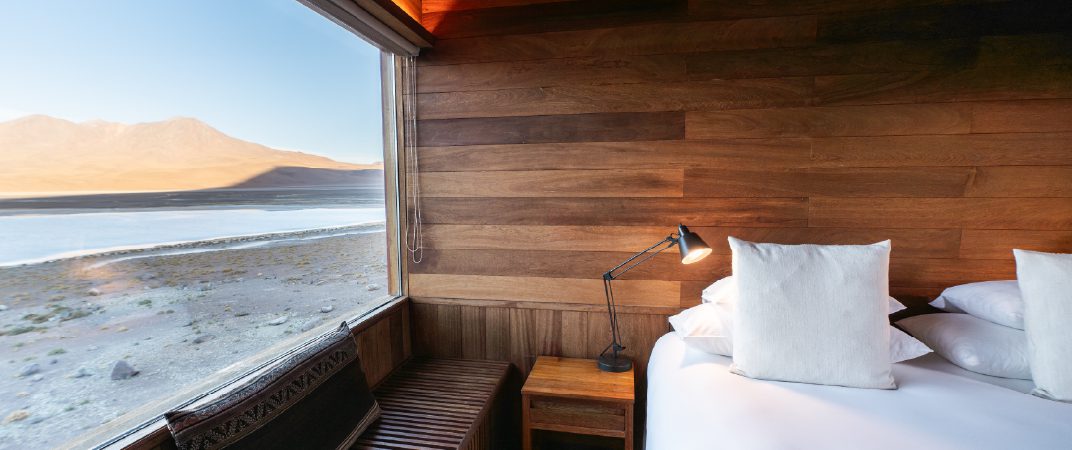 sypialnia z widokiem na pustynność