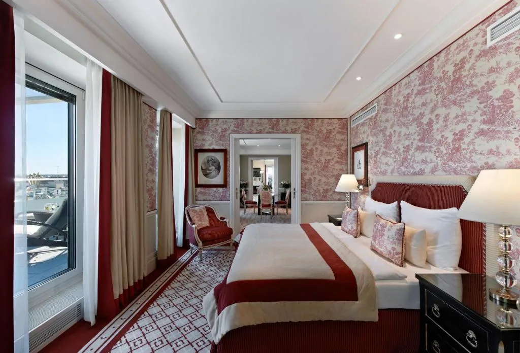 hotel sacher wien large royal style bedroom with balcony