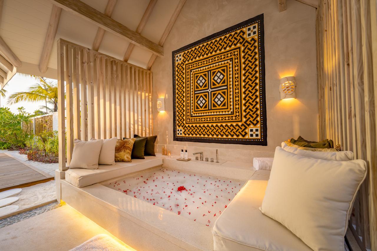 rah gili maldives beach pool villa bath tub