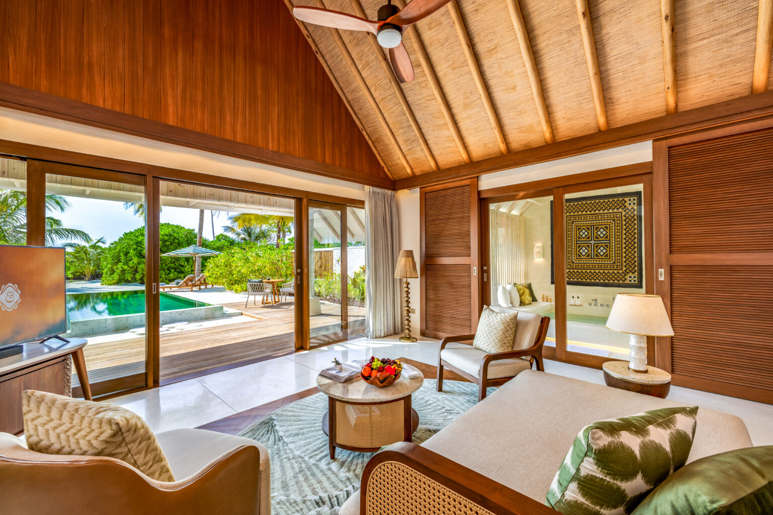 rah gili maldives beach pool villa interior 05