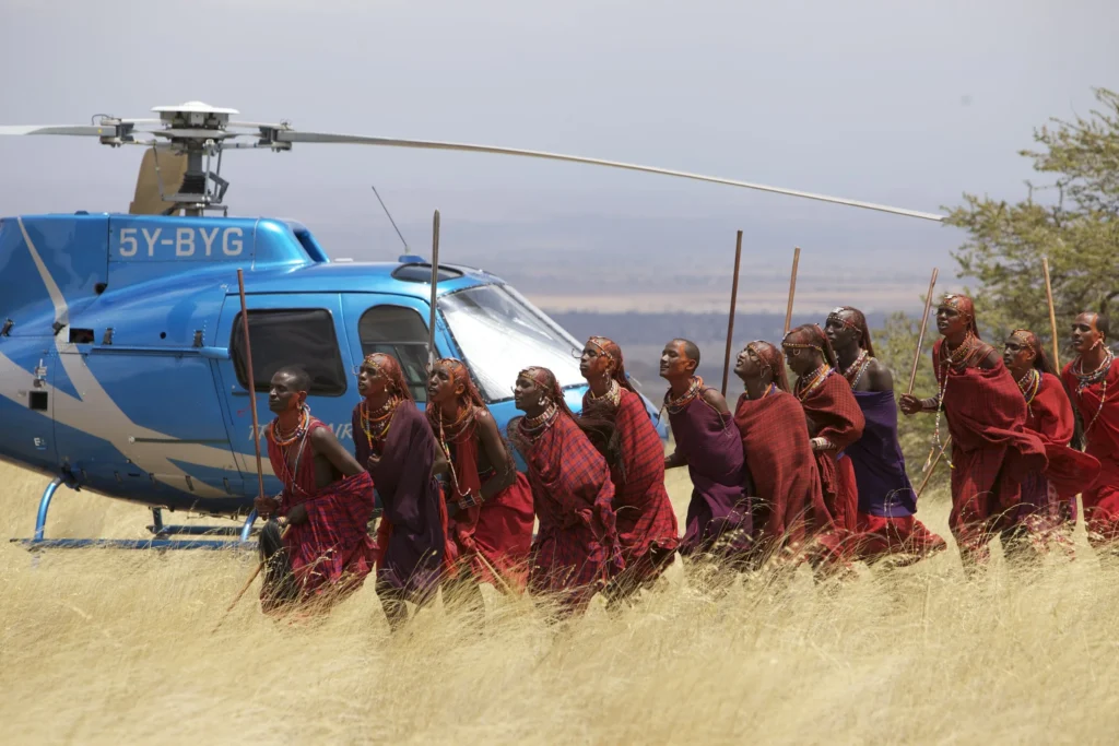 safari helikopterowe w kenii