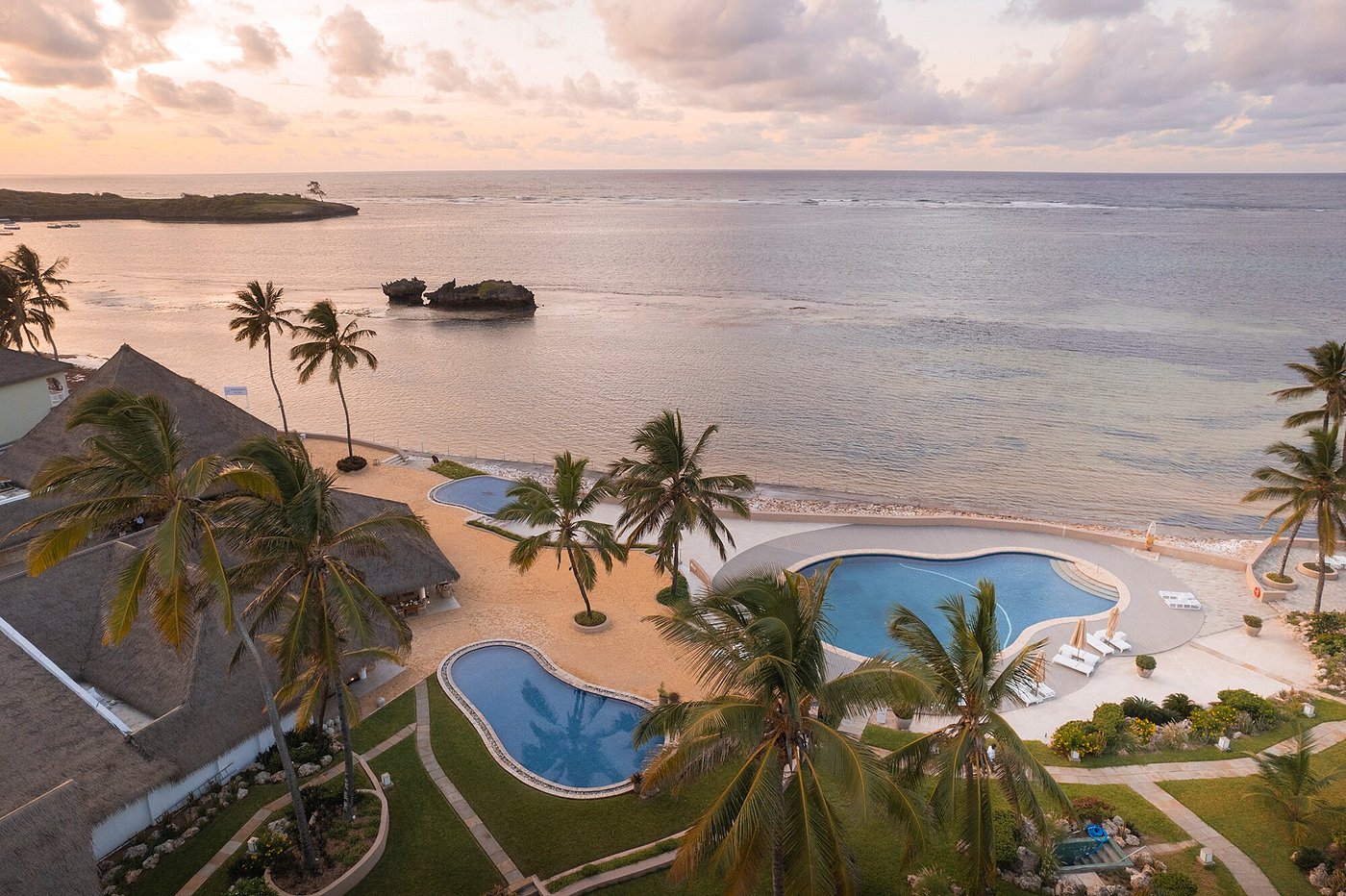 aerial view of the hotel