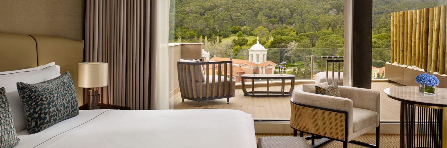 penha longa resort strefa relaksu na tarasie przynależącym do pokoju