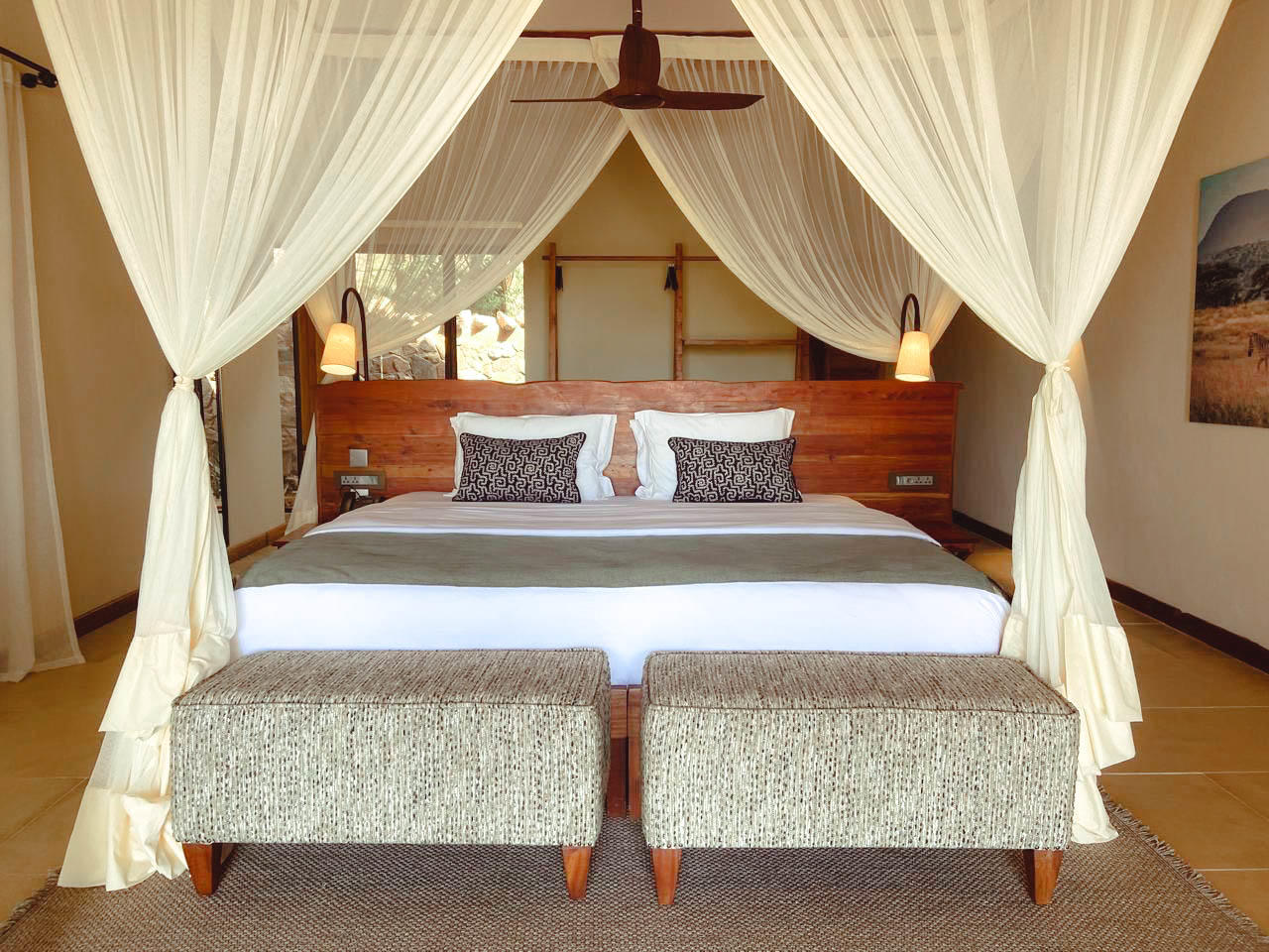 soroi samburu lodge superior room king size bed