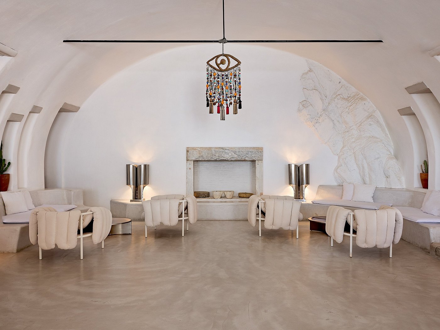 dining tables at mykonos