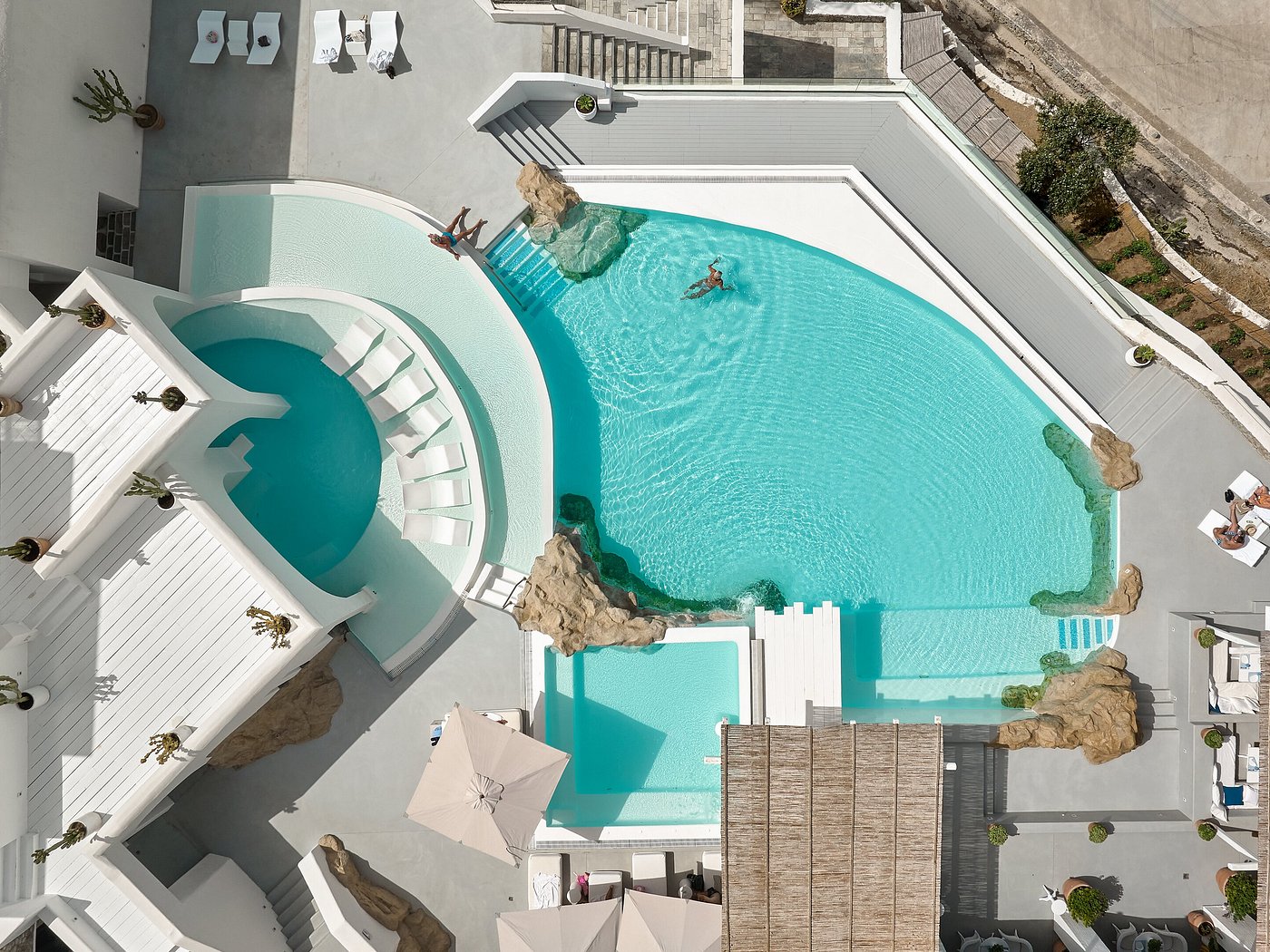 panoramic pool view mykonos