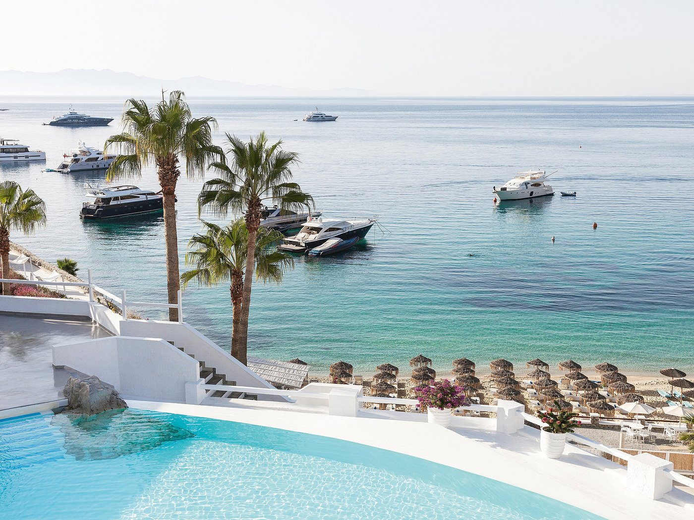 pool with beach view
