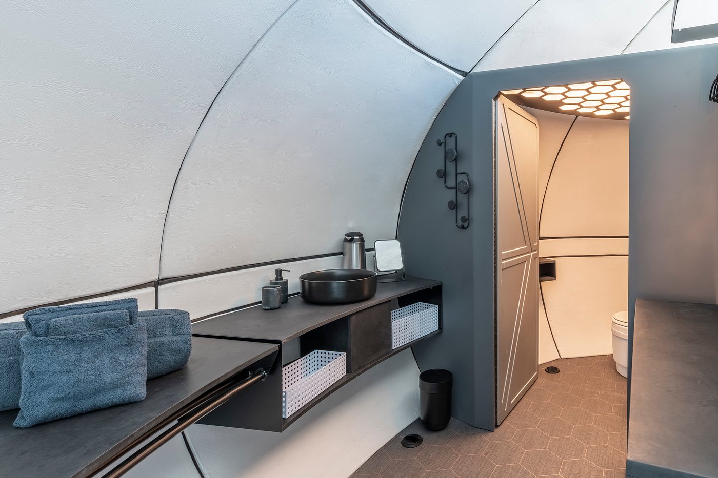 sleeping pod bathroom